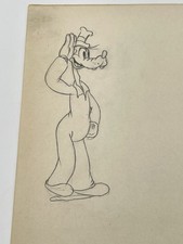 Goofy Mickey’s Service Station Production Drawing Walt Disney 1935 Cel Original