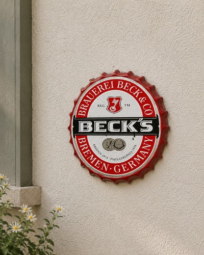 Wall art sign becks - wall,
