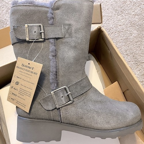 Bearpaw sara suede boot gray - boot,