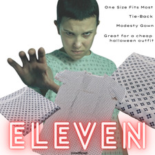Eleven Stranger Things Unofficial Halloween Costume Outfit Unisex Hospital Gown