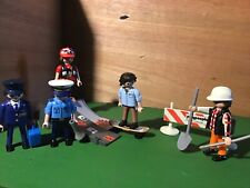 Playmobil Skateboarder Kid Ramp Skate Park Ramp Builder Workman Policeman Police