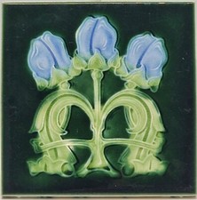 Art Nouveau Fireplace Green