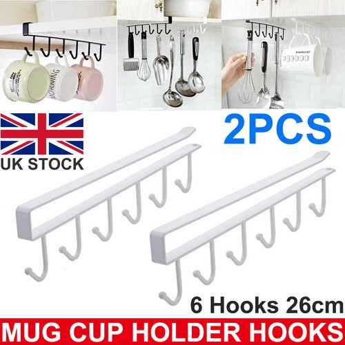 2pcs hooks under shelf mug - hooks,
