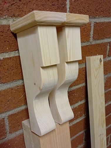Pine wood corbels - wood, decorative