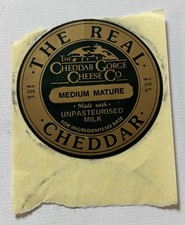 England - Vintage Cheese Label - The Cheddar Gorge Cheese Co. - Medium Mature