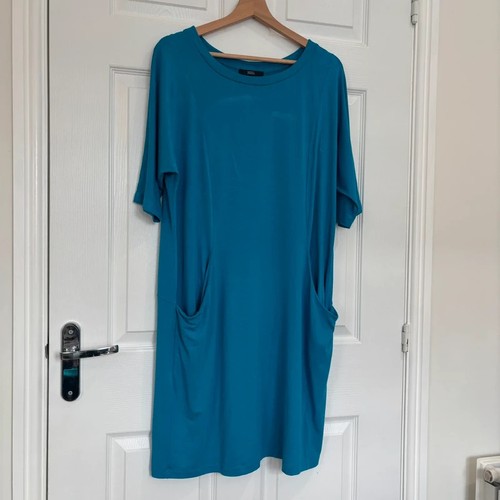 Turquoise cocoon dress - cocoon,