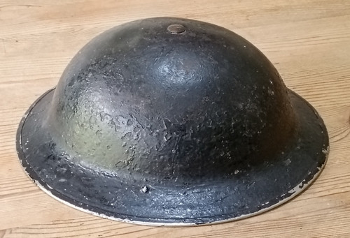 Ww2 brodie steel helmet dated - steel,