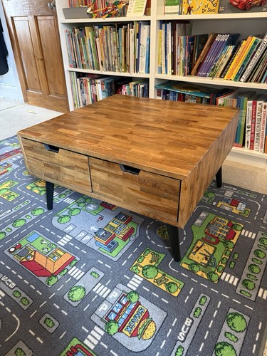 Solid teak coffee table with - coffee,