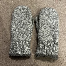 Winter Fleece Lines Mottles Grey Thick Warm Mittens Gloves Ladies One Size