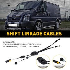 6 SPEED CAR GEAR CHANGE SHIFT SELECTOR CABLE Kit Fits Ford Transit Mk7 2.4 06-14