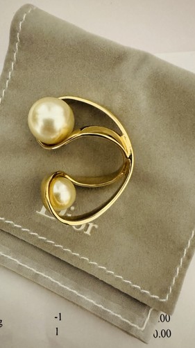 Dior cocktail ring gold plated - dior,