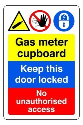Gas meter cupboard keep - meter, this