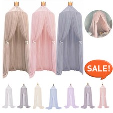 Kids Girls Bed Canopy Mosquito Net Tulle Yarn Round Dome Tent Beddroom Decor UK