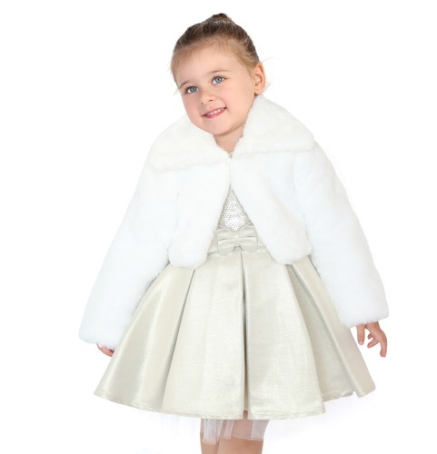 Girls faux fur bolero shrug - bolero,