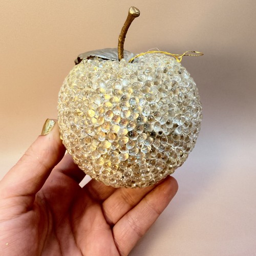 Vintage beaded apple - beaded, ornament