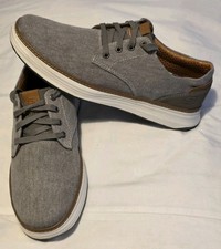 Skechers Moreno Ederson Canvas Oxford Mens Shoes Taupe Grey BRAND NEW 