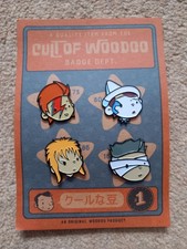 David Bowie Shaped Badges x 4