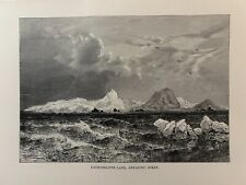 1889  View Of Louis Philippe Plateau Antarctica Original Antique Print