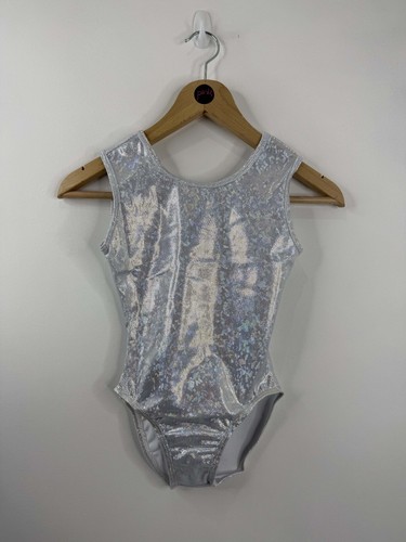 Plain silver holo leotard - plain,