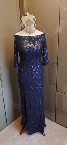 Quiz sequin navy blue bardot - quiz,