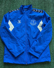 Everton FC Blue Zip Tracksuit Top Jacket Hummel Kit | Mens Adult Small Football