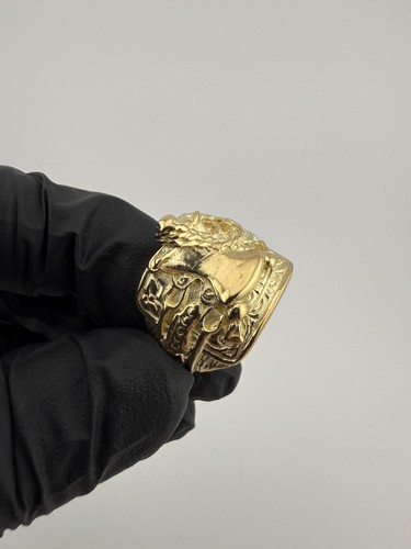 9ct gold saddle ring size - ring, v