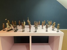  27 Vintage Elastolin Marching  German Toy Soldiers