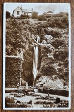 Dyserth Waterfall, North Wales Vintage Real Photo Postcard