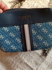 GUESS Navy Leather and Denim