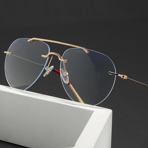 Rimless frameless glasses blue - glasses,