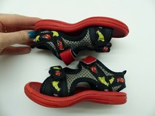 Boys Clarks Black & Red sandals Doodles Adjustable Straps UK Infant 4