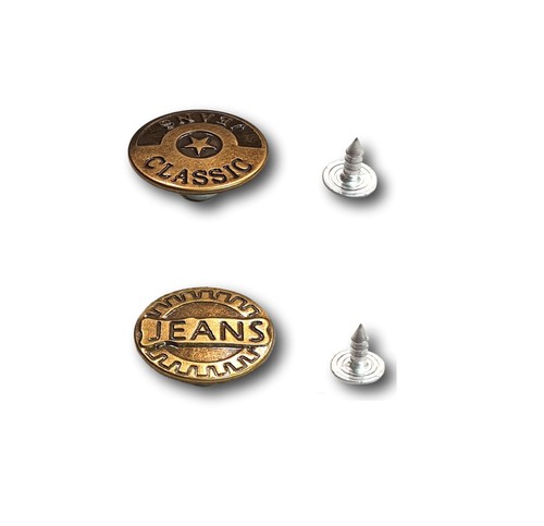 Jeans buttons 20mm metal - metal, snaps