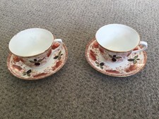 Pair of Melba Bone China tea cups and saucers.