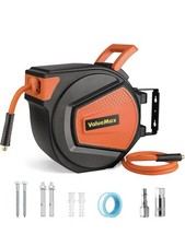 Valuemax Air Hose Reel 9.5mm x 15m (3/8in x 50Ft), Retractable Auto Rewind Air