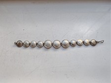 Vintage 1944 Solid 640 Silver Netherlands Wilhelmina 10 25 Cents Coin Bracelet 