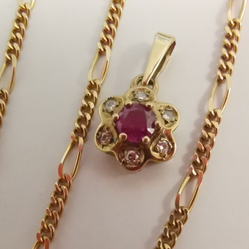 9ct gold figaro - 20",