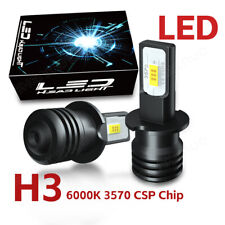 Upgrade 2X H3 LED Bulbs 6000K White 40W 4000LM Fog LED Light Halogen 1:1 Size