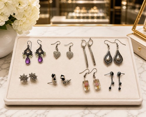 Mixed costume earrings job - mixed,