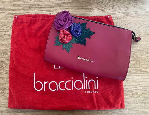 Braccialini burgundy leather - burgundy,