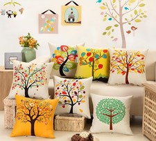 Jute Floral Print Cushion