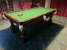 Beautiful Antique Pool/Billiards Table, ‘The Challenger’ by W. Jelks & Sons