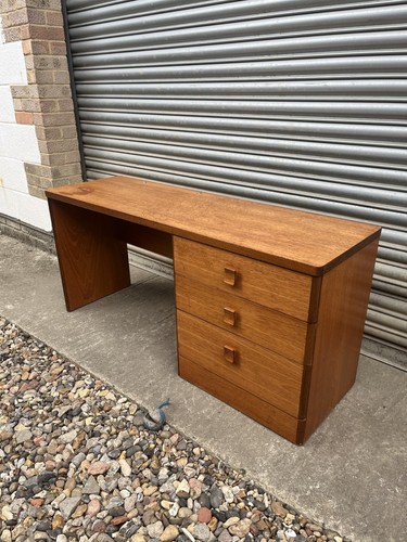 Vintage stag teak dresser desk - teak,