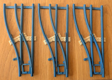 3 x Vintage Lego Train Track Points Junction - Left - Blue - No reserve