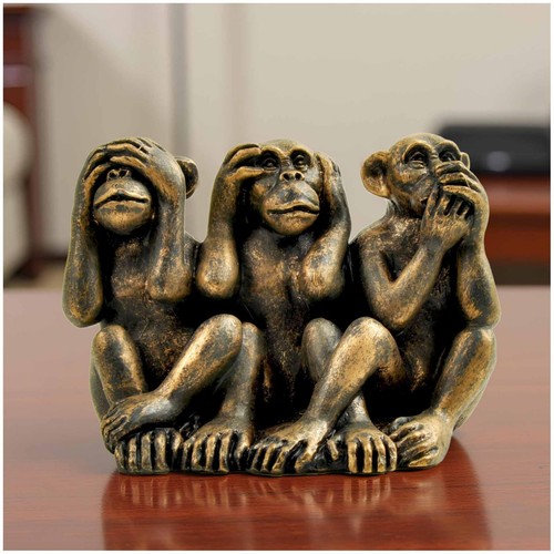 Wise monkeys statue - monkeys, statue,