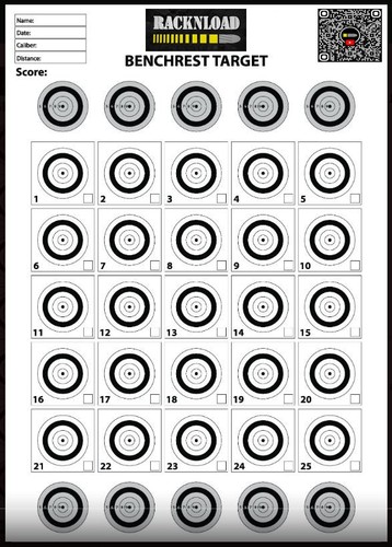Bench rest targets - bench, a3