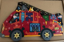 Alphabet Jigsaws Wooden Fire Engine Alphabet Jigsaws.