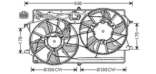 Ava radiator fan - ava, fd7505
