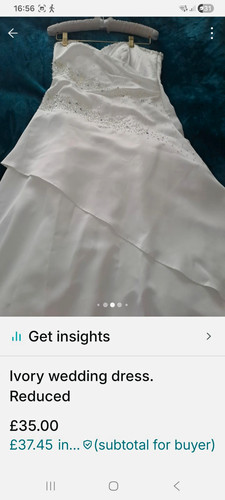 Beautiful ivory satin - and, lace