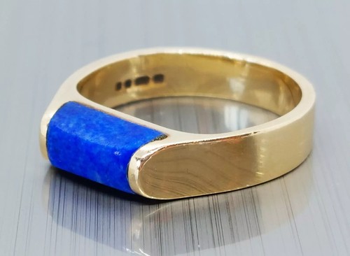 Vintage 9ct gold lapis lazuli - vintage,