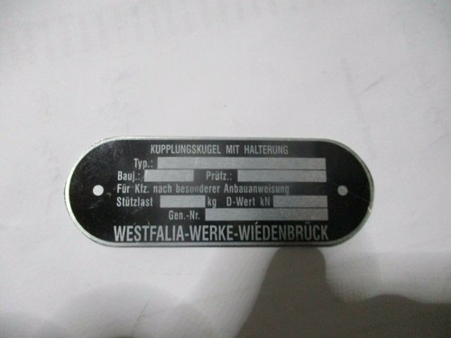 Nameplate ahk coupling - coupling, trailer